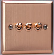 Varilight Brushed Copper - Toggle Light Switches product image 3