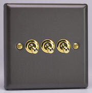 Varilight - Toggle Switches - Vogue Slate Grey product image 3