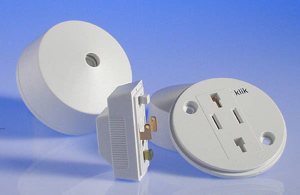 Klik 6A 3 Pin Plug Ceiling Rose | (PCR2000)