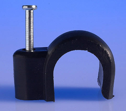 SWA 83 Heavy Duty - 21mm Round Black Cable Clip