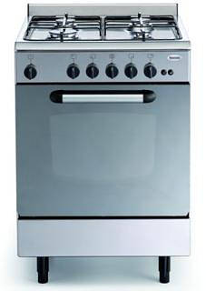 slot gas cooker oven loading 60cm stainless steel