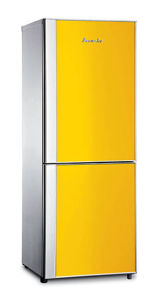 Yellow on sale fridge freezer