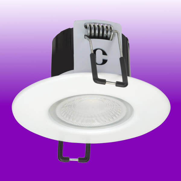 4.3W LED H2 Lite Fire Rated Downlight IP65 3000K Matt White