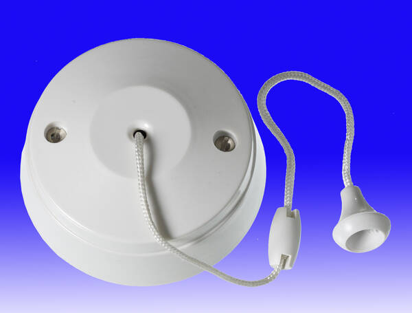 6 Amp 2 Way Ceiling Pull Cord Switch White Contactum Cac2782