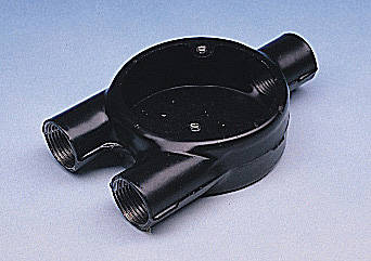 3 Way  Rubber Gaskets Saddle Clips Details about   Black Enamel 20mm Metal Conduit Boxes 1 Way