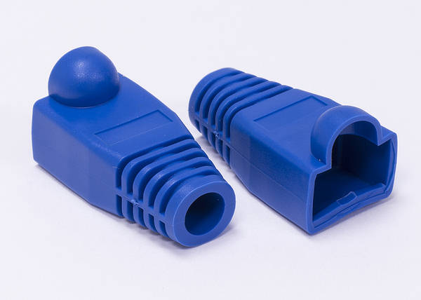 6mm RJ45 Strain Relief Plug Boot Blue (100)