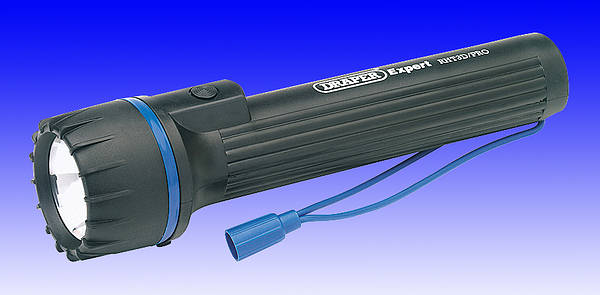 Heavy Duty Rubber Torch - 3 x LR20 size Batteries | Draper (71587)