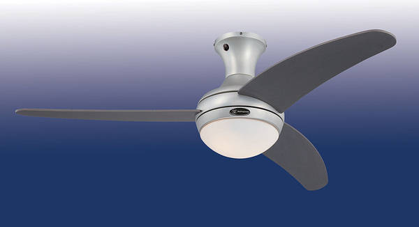 48 Celestia 2 Hugger Ceiling Fan Brushed Aluminium Remote Control