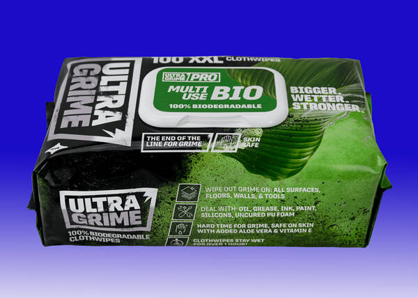 Uniwipe UltraGrime Pro Bio 100 Stück Industrie-Reinigungsstücher Öl, Fett 