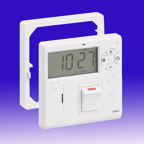 CHOSRY 7-Day 24 Hour Programmable Fused Spur Timer Switch with Boost and Advance Functions for Electric Towel Rails Heating & Lighting