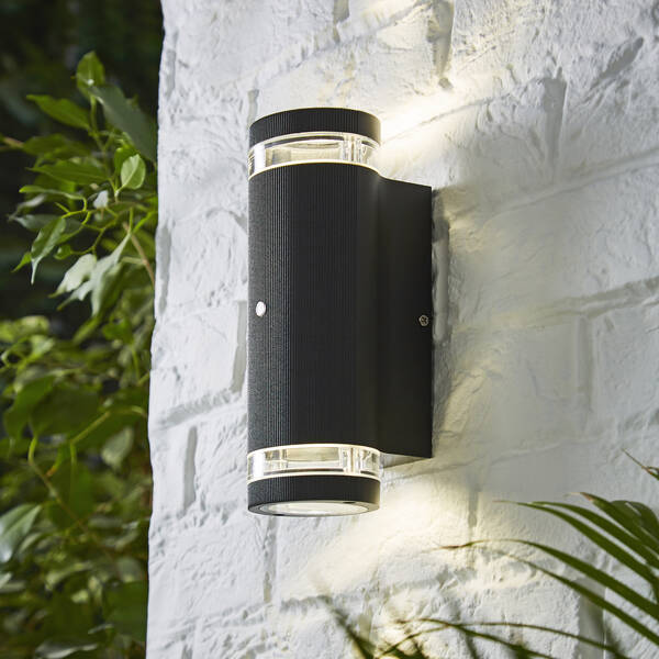 Black up down light sales with photocell
