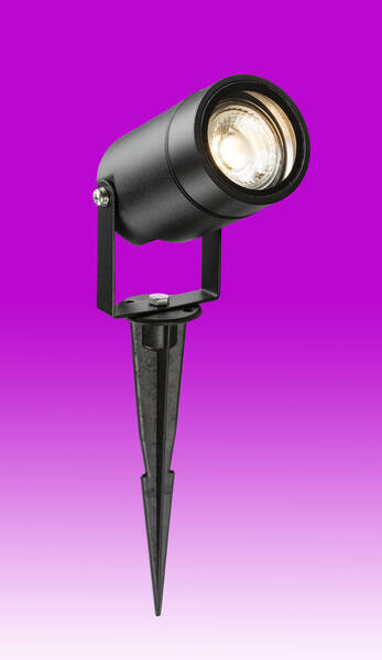 10w LED GU10 External Spotlight Wall Spike IP65 Knightsbridge SPIKEGUBK