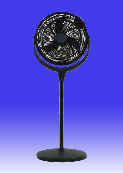HOMCOM Pedestal Fan For Bedroom, 40W Powerful Air Circulator With 3 Speeds, Black