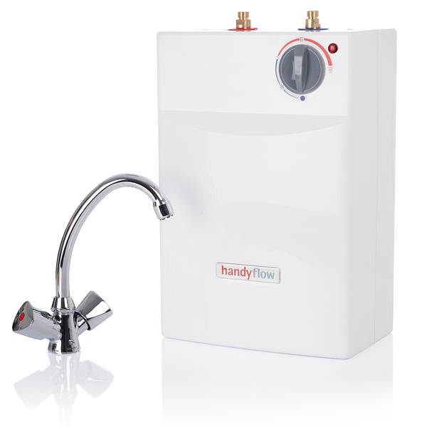 Water heater clearance under sink