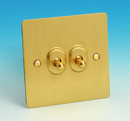 loading brushed toggle gang brass switch way light