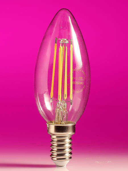 geest verwarring Lastig LED Filament Candle Lamp - 4w SES (E14) Clear = 40W | LEDlite  (LTFCA4SESCLWW)