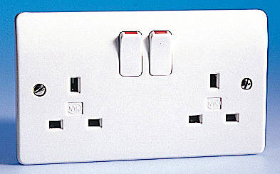 13 Amp 2 Gang Double Switched Socket 