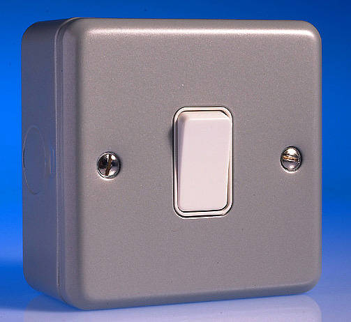 1 Gang 2 Way Light Switch - Metal