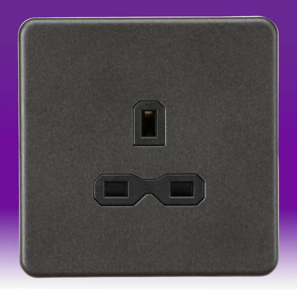 Knightsbridge Placca Per Interruttore Argento – Serie Slim – 1 Modulo – SFR9000PCW