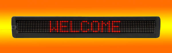 Led moving message shop display