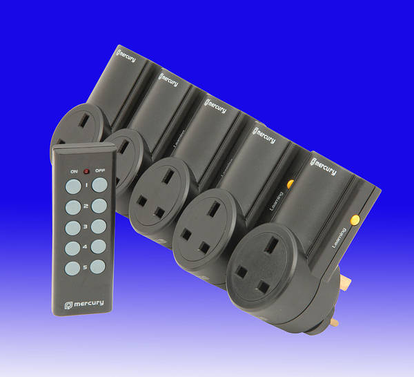 UNI-COM 4 Pack Remote Control Sockets for UK Plug 13 AMP