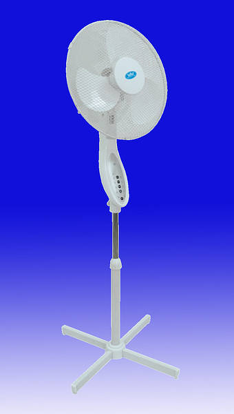 Prem-i-Air 16 Pedestal Fan with Remote Control and Timer 40 cm White 