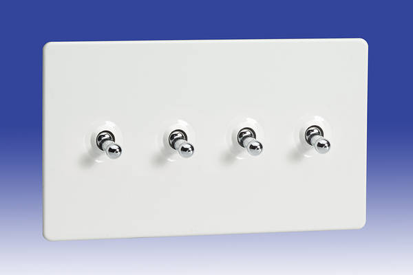 4 Gang brass light switch