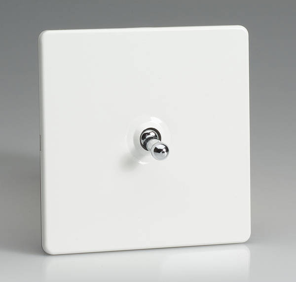 1 Gang Intermediate Toggle Light Switch Premium White