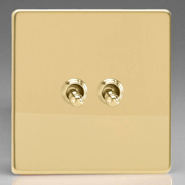 THLC LED Picture Light In Polished Brass with On/Off Rocker Switch 