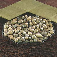 Decorate with stones and  fill with water.