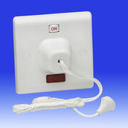 Telco White Pull Cord Ceiling Switches 45 Amp DP product image