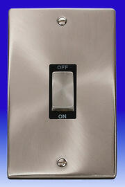 Click Deco - 45 Amp Switches - Satin Chrome product image